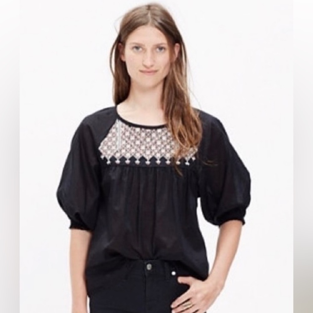 Madewell Starflower Peasant Top